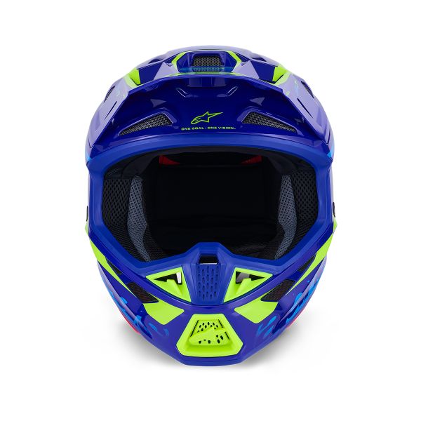 Alpinestars S-M7 Deed Blue Yellow Fluo Glossy