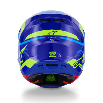 Alpinestars S-M7 Deed Blue Yellow Fluo Glossy