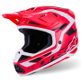 Casque Cross Alpinestars S-M7 Deed Red Black White Glossy