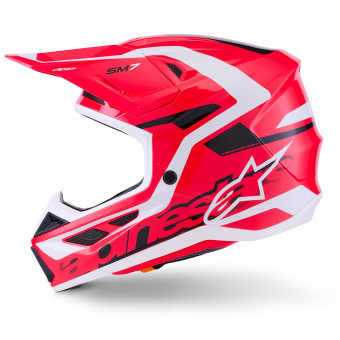Alpinestars S-M7 Deed Red Black White Glossy