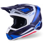 Casque Cross Alpinestars S-M7 Rise Blue White Glossy