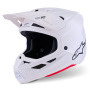 Casque Cross Alpinestars S-M7 Solid White Glossy