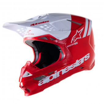 Casque Cross Alpinestars S-M8 Radium 2 Bright Red White