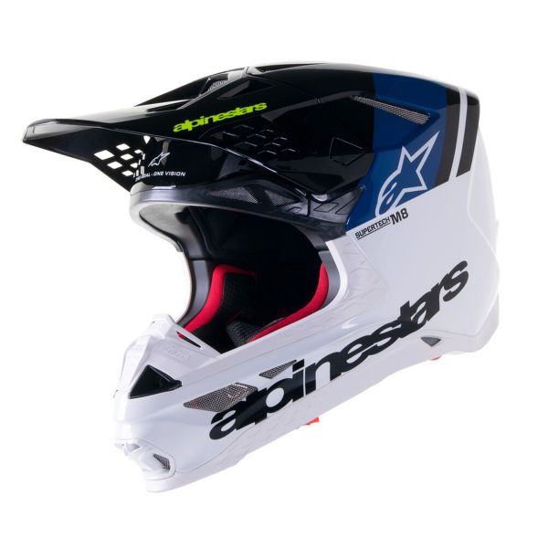 Casque Cross Alpinestars S-M8 Radium 2 Nightlife Ucla Blue White