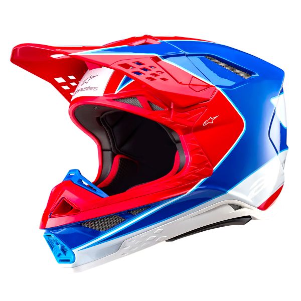 Casque Cross Alpinestars Supertech S-M10 Aeon Bright Red Blue