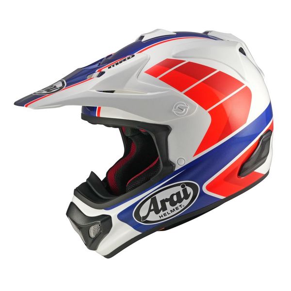 Casque Cross Arai MX-V Evo Jump White Red Blue