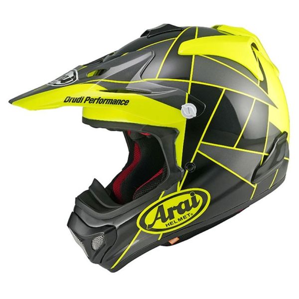 Casque Cross Arai MX-V Evo Peak Yellow Grey Black