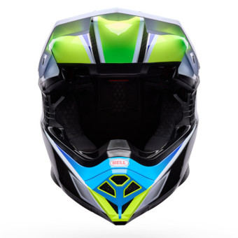 Bell Moto-10 Spherical Grid White Blue