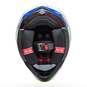 Bell Moto-10 Spherical Grid White Blue