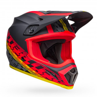 Casque Cross Bell MX-9 Mips Offset Matt Black Red