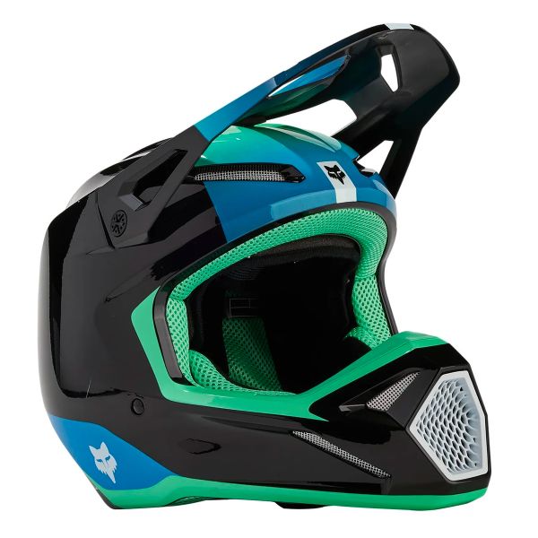 Casque Cross FOX V1 Ballast Black Blue Casque Cross FOX V1 Ballast Black Blue