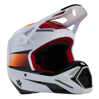 Casque Cross FOX V1 Flora White Black