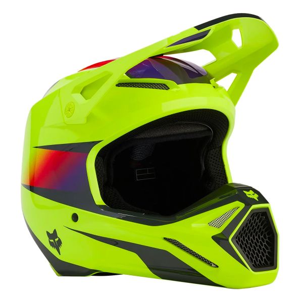 Casque Cross FOX V1 Flora Yellow