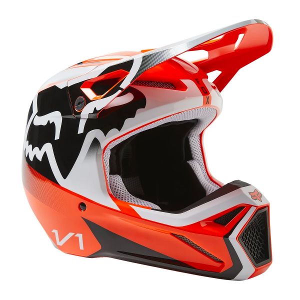Casque Cross FOX V1 Leed Flo Orange
