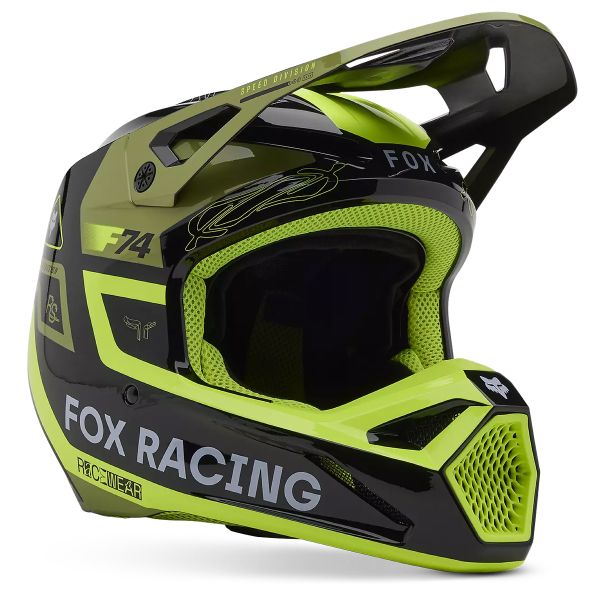 Casque Cross FOX V1 Race Spec Pale Green