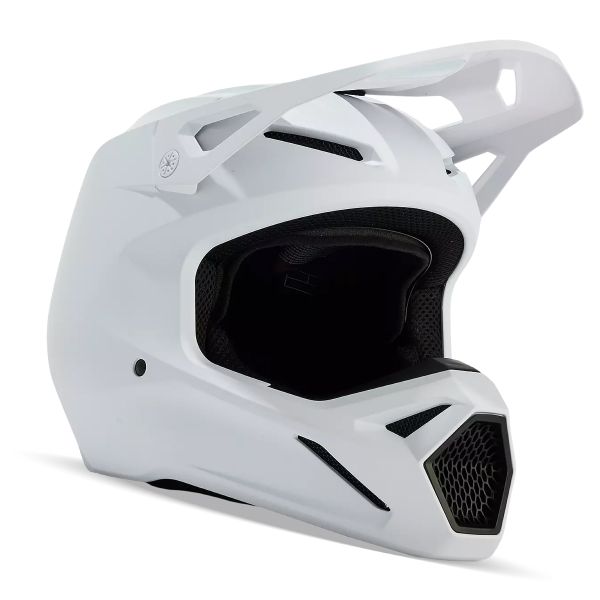 Casque Cross FOX V1 Solid Matt White Casque Cross FOX V1 Solid Matt White