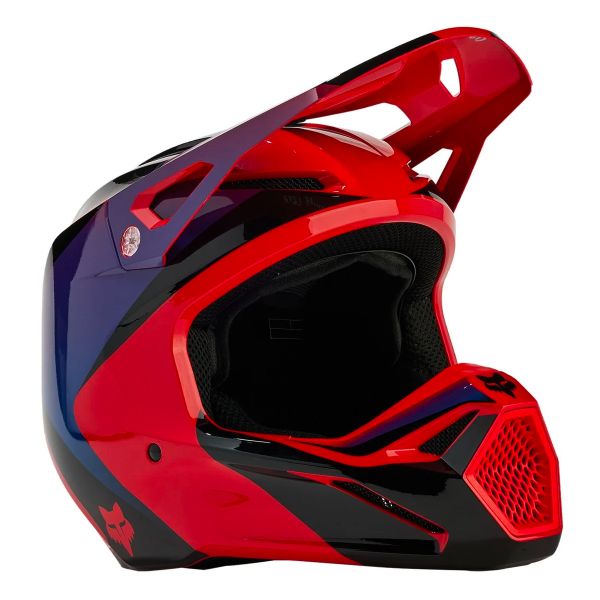 Casque Cross FOX V1 Streak Flo Red