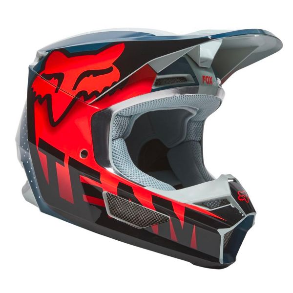 Casque Cross FOX V1 Trice Grey Orange Casque Cross FOX V1 Trice Grey Orange