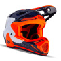 Casque Cross FOX V3 Revise Navy Orange