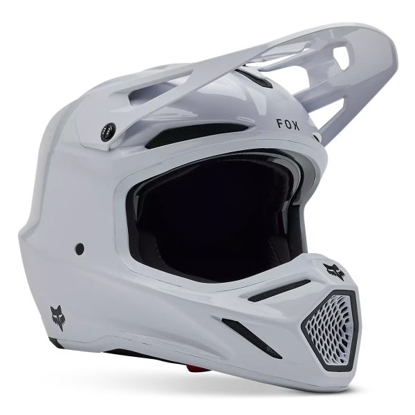 Casque Cross FOX V3 RS Carbon Solid White Casque Cross FOX V3 RS Carbon Solid White