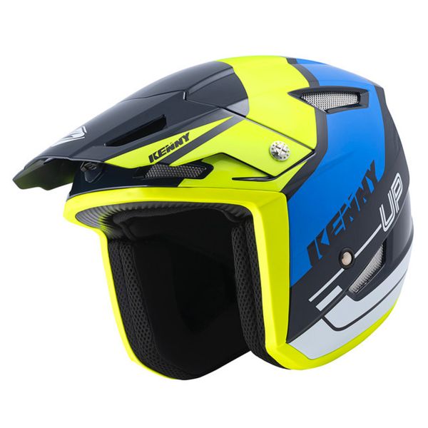 Casque Cross Kenny Trial Up Graphic Blue Neon Yellow
