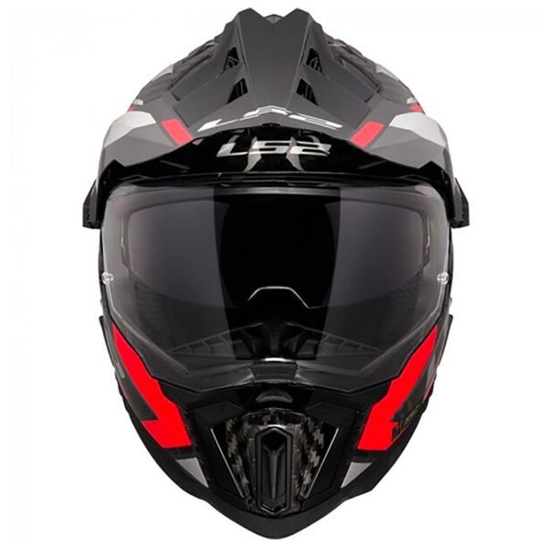 LS2 Explorer Hexa Black Red Grey MX701