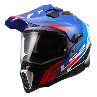 Casque Cross LS2 Explorer Hexa White Blue Red MX701