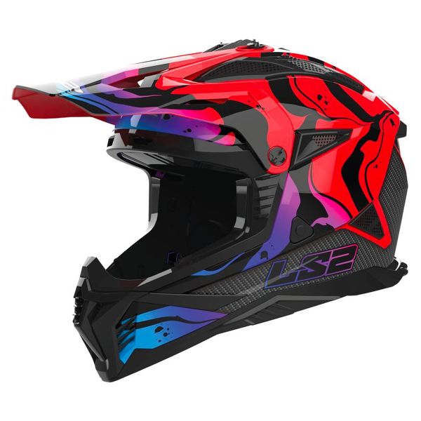 Casque Cross LS2 Fast II Wash Red MX708 Casque Cross LS2 Fast II Wash Red MX708