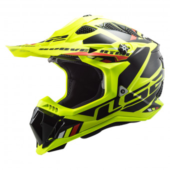 Casque Cross LS2 Subverter Stomp Fluo H-V Yellow Black MX700