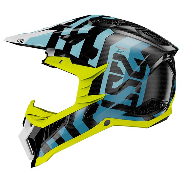 Casque Cross LS2 X-Force Barrier Sky Blue MX703
