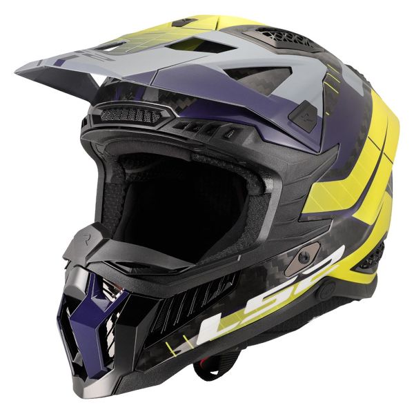 Casque Cross LS2 X-Force Galuo Grey H-Vis Yellow MX703 Casque Cross LS2 X-Force Galuo Grey H-Vis Yellow MX703