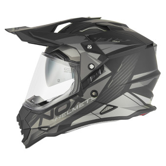 Casque Cross NOX N312 Track Mat Black Silver