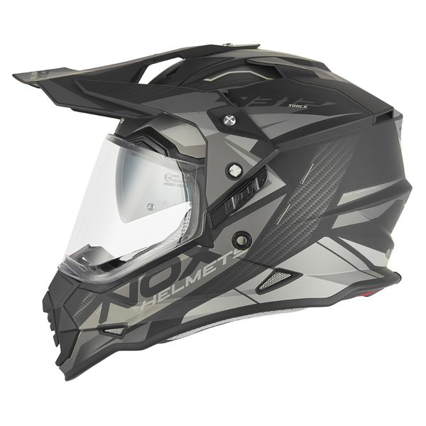 Casque Cross NOX N312 Track Mat Black Silver
