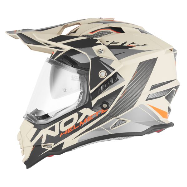 Casque Cross NOX N312 Track Sand Mat Orange