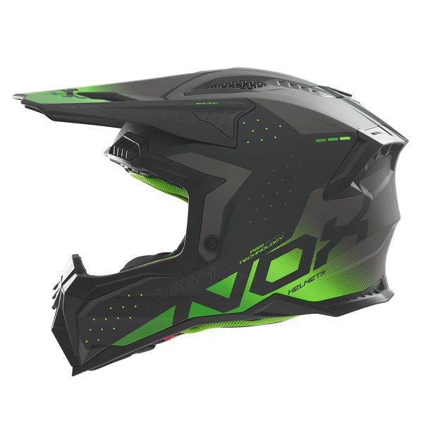 Casque Cross NOX N634 Gradiant Matt Black Green
