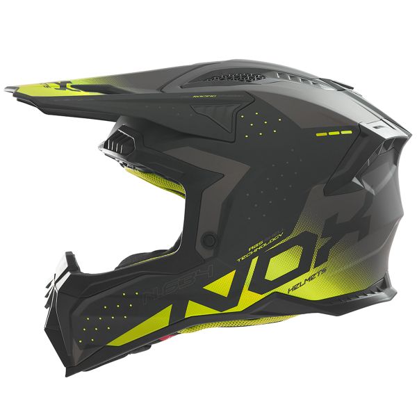 Casque Cross NOX N634 Gradiant Matt Black Yellow