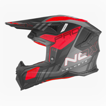 Casque Cross NOX N634 Storm Mat Black Red