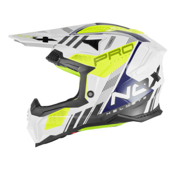 Casque Cross NOX N634 Storm White Blue Yellow