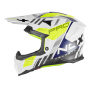 Casque Cross NOX N634 Storm White Blue Yellow