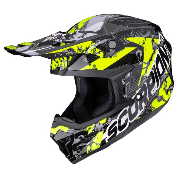 Casque Cross Scorpion Smx-10 Gasoline Black Yellow