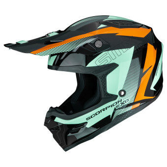 Casque Cross Scorpion Smx-10 Speed Black Orange Green