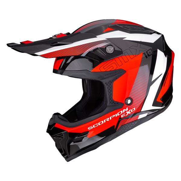 Casque Cross Scorpion Smx-10 Speed Black White Red
