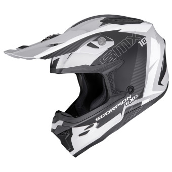 Casque Cross Scorpion Smx-10 Speed Matt Grey Black White