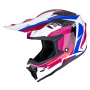 Casque Cross Scorpion Smx-10 Speed White Pink Blue