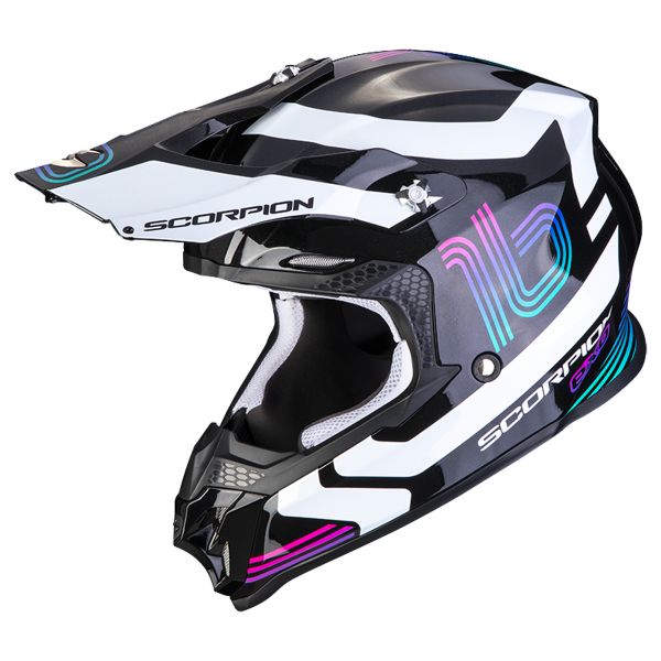 Casque Cross Scorpion VX-16 Air Tub Black White