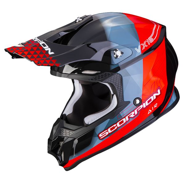 Casque Cross Scorpion VX-16 Evo Air Gem Black Red