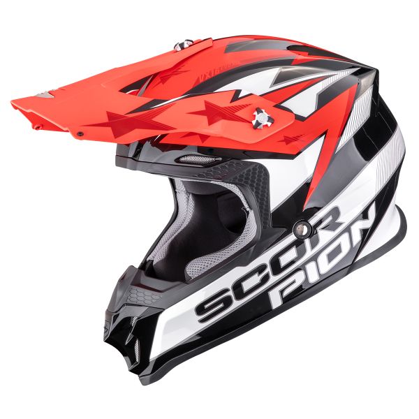 Casque Cross Scorpion VX-16 Evo Air Patriot Black White Red