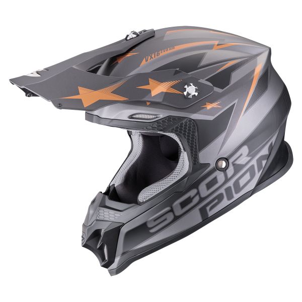 Casque Cross Scorpion VX-16 Evo Air Patriot Silver Black Copper Casque Cross Scorpion VX-16 Evo Air Patriot Silver Black Copper