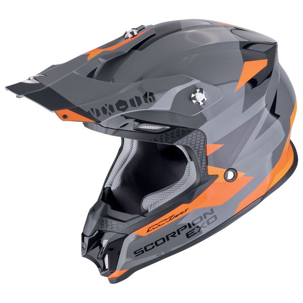 Casque Cross Scorpion VX-16 Evo Air Rod Grey Orange Casque Cross Scorpion VX-16 Evo Air Rod Grey Orange