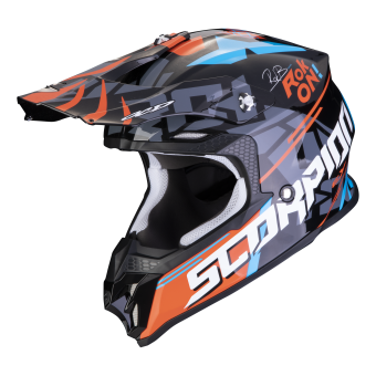 Casque Cross Scorpion VX-16 Evo Air Rok Black Orange Casque Cross Scorpion VX-16 Evo Air Rok Black Orange